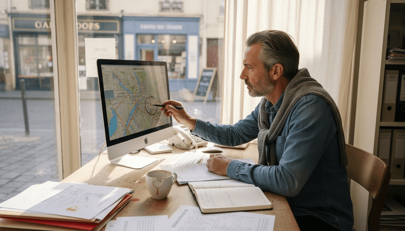 Chef d’entreprise d’une PME qui optimise sa présence sur Google My Business