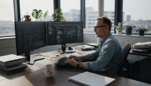 Expert en cybersécurité au sein dune PME jaccompagne les équipes depuis nos bureaux pour garantir la protection des données et la sécurité des systèmes informatiques