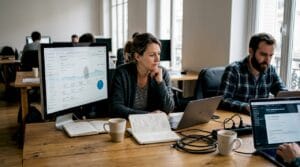 Une petite équipe gère lhébergement du site internet de leur entreprise