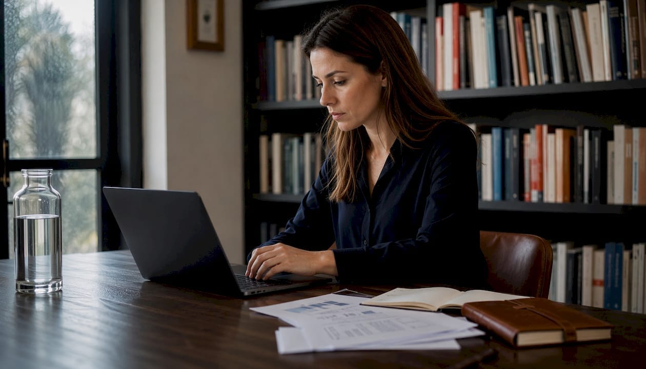 Un spécialiste du marketing travaille depuis chez lui à améliorer le site web dune petite entreprise