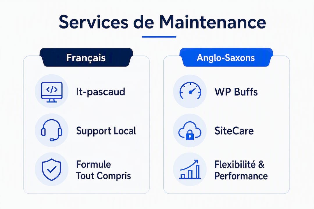 Infographie : le match entre les services web français et anglo-saxons