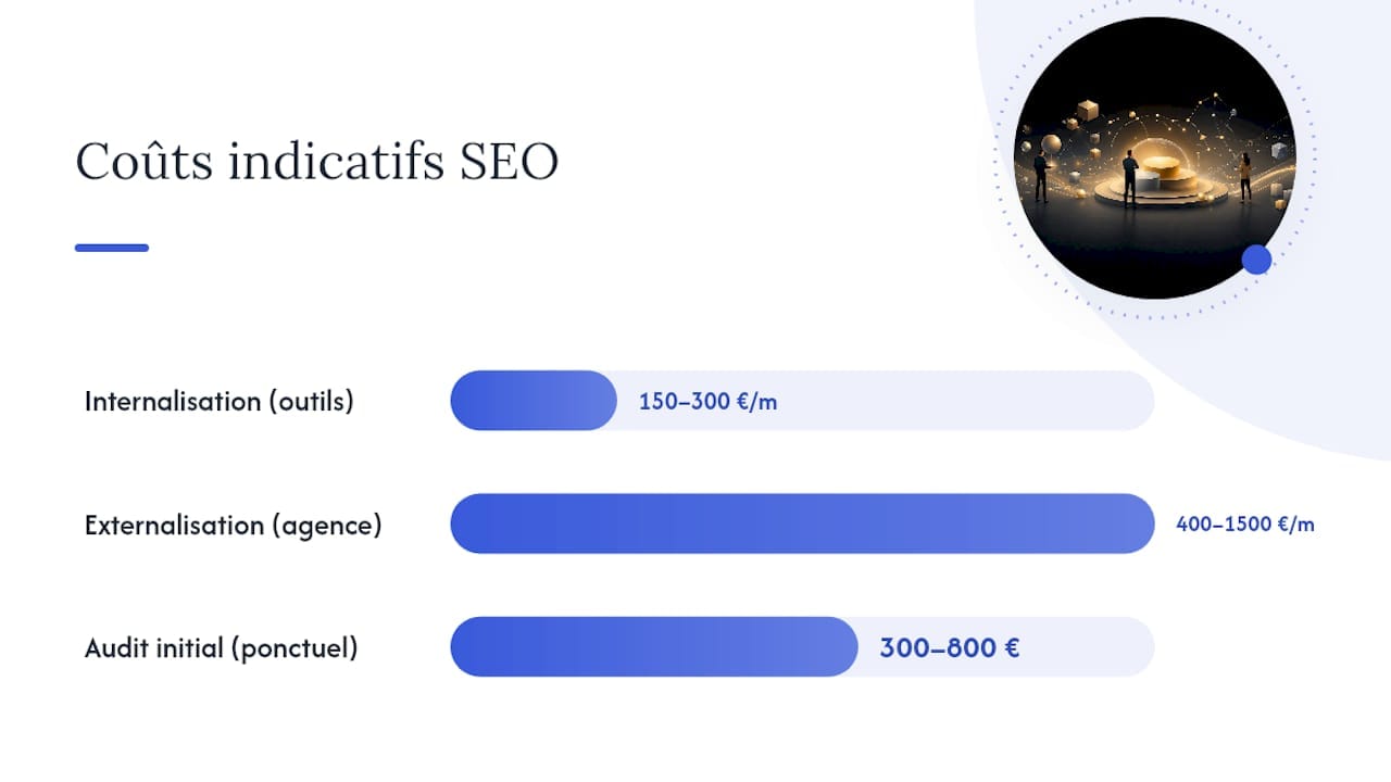 Quels KPI suivre et quel budget prévoir pour le SEO de votre PME ? — overview diagram