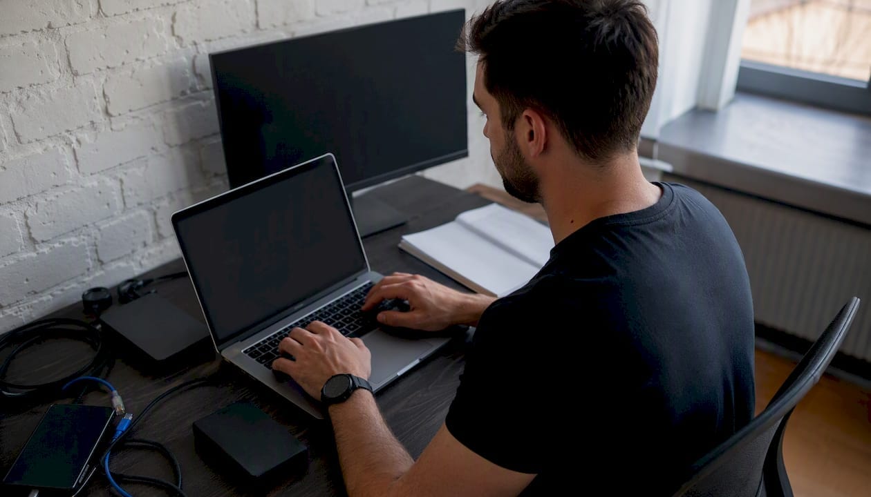 Un technicien en train de mettre en place un environnement de préproduction WooCommerce